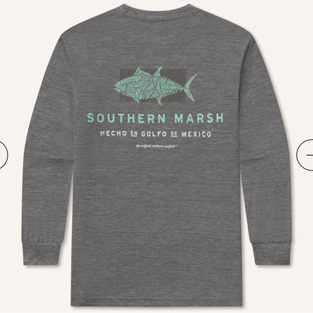 Youth Southern Marsh Long Sleeve Shirt | gray